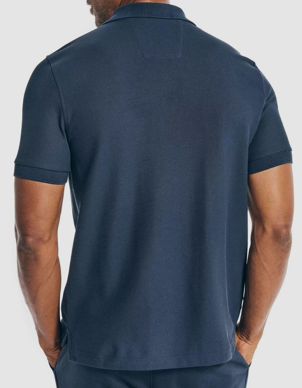 Nautica Men's Sustainably Crafted Classic Fit Deck Polo Shirt Blue Size Medium