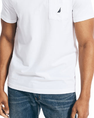 Nautica Men's Classic Fit Solid Crew Neck Pocket T-Shirt White Size XXX-Large