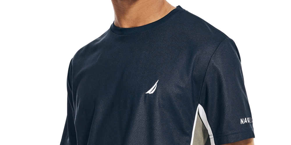 Nautica Men's Navtech Performance Colorblock T-Shirt Blue Size XX-Large