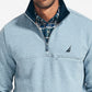 Nautica Men's J Class Classic Fit 1/4 Zip Fleece Sweatshirt Blue Size Small