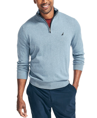 Nautica Men's Knit Quarter Zip Classic Fit Jersey Blue Size XX-Large