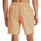 Nautica Men's Shell Print 8 Swim Shorts Orange Size X-Large