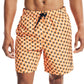 Nautica Men's Shell Print 8 Swim Shorts Orange Size X-Large
