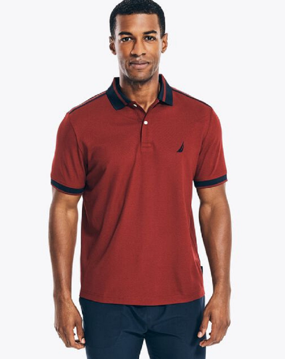 Nautica Men's Navtech Polo Shirt Red Size X-Large