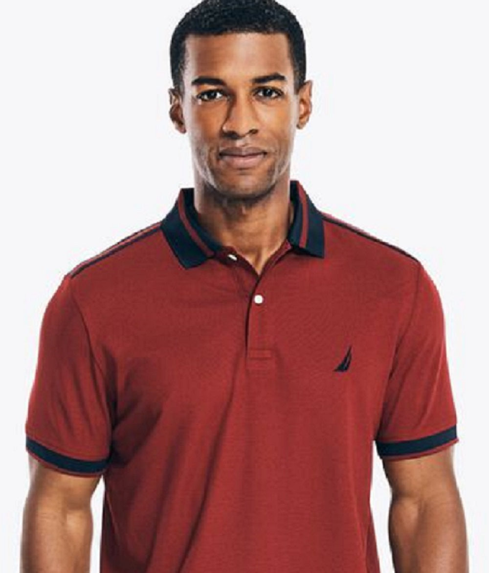 Nautica Men's Navtech Polo Shirt Red Size X-Large