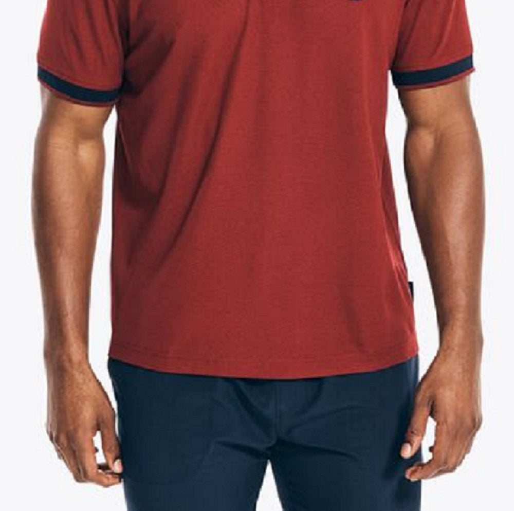 Nautica Men's Navtech Polo Shirt Red Size X-Large