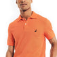 Nautica Men's Sustainably Crafted Classic Fit Deck Polo Shirt Orange Size Small