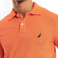 Nautica Men's Sustainably Crafted Classic Fit Deck Polo Shirt Orange Size Medium
