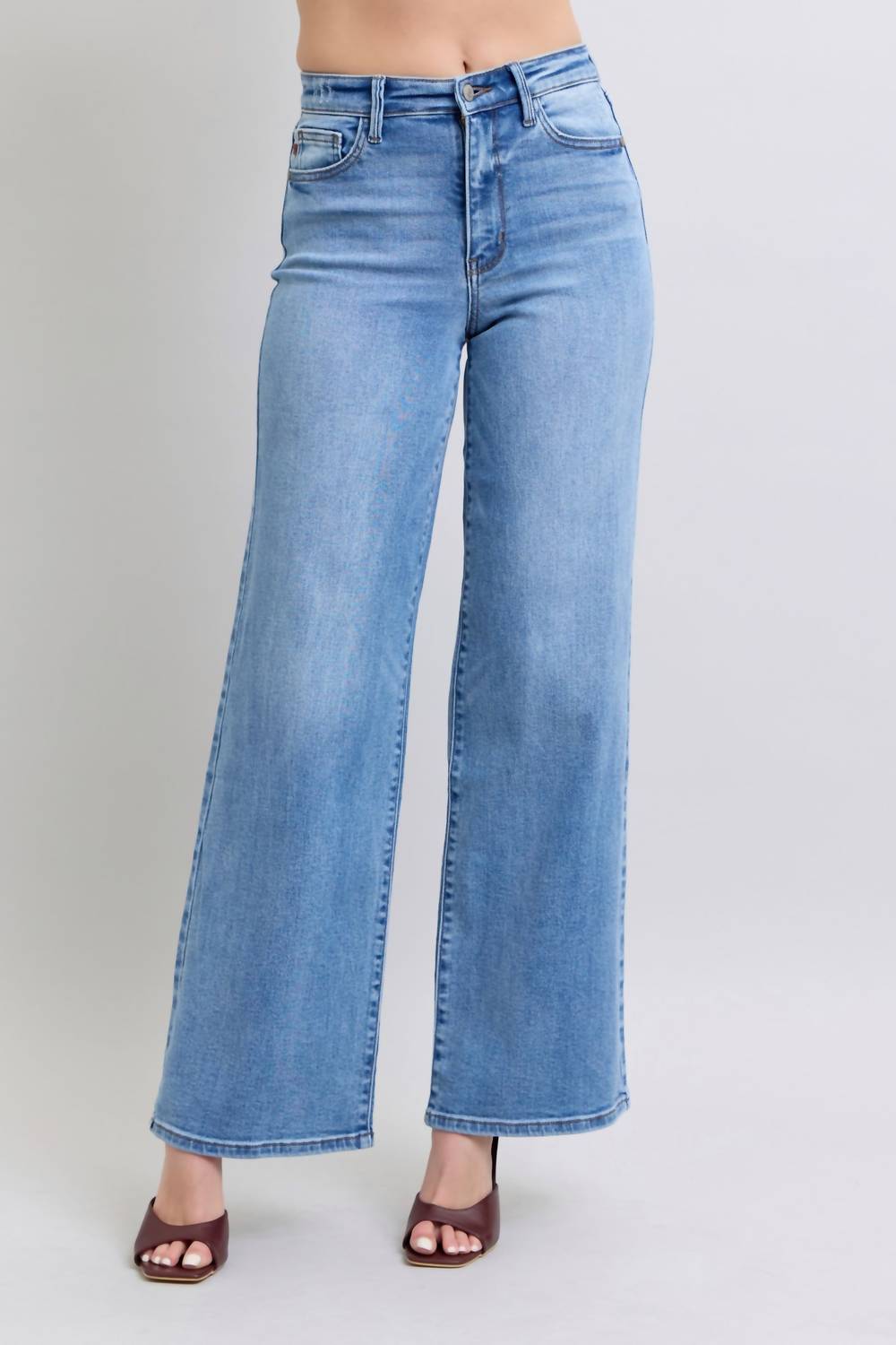 Judy Blue - High Waist Vintage Wash Retro Wide Leg