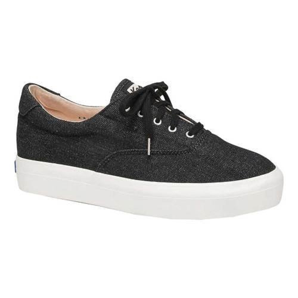 Keds Women's Rise Denim Platform Sneaker Black Size 6 B