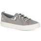 Sperry Women's Crest Vibe Washable Leather Sneaker Gray Size 8