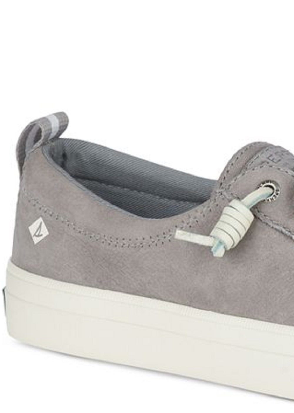 Sperry Women's Crest Vibe Washable Leather Sneaker Gray Size 8