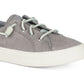 Sperry Women's Crest Vibe Washable Leather Sneaker Gray Size 8