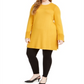 Alfani Women's Ribbed Tunic Sweater Yellow Size 3X