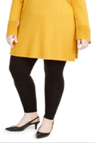 Alfani Women's Ribbed Tunic Sweater Yellow Size 3X