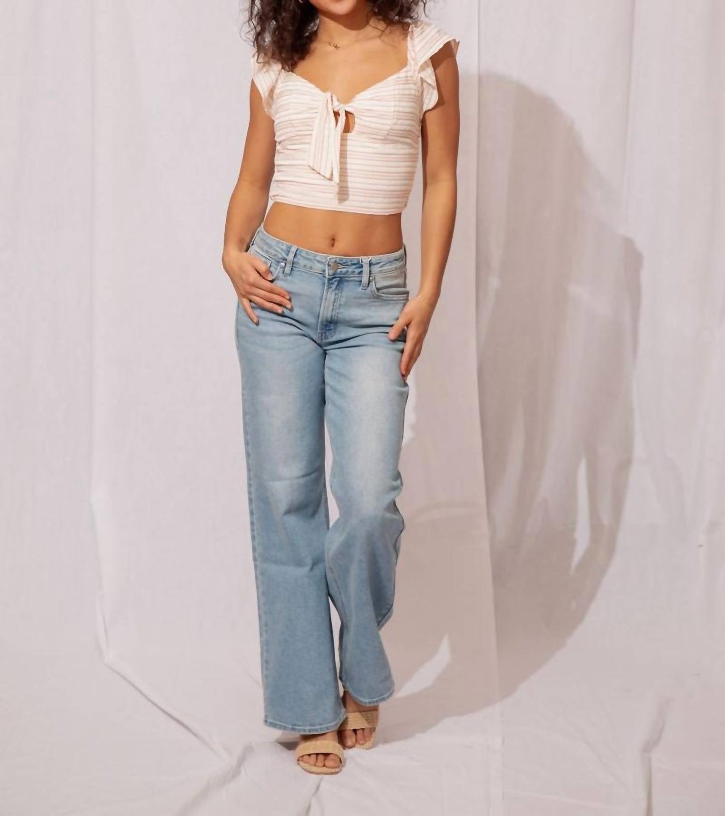 Lulus - Sienna Tie Front Top