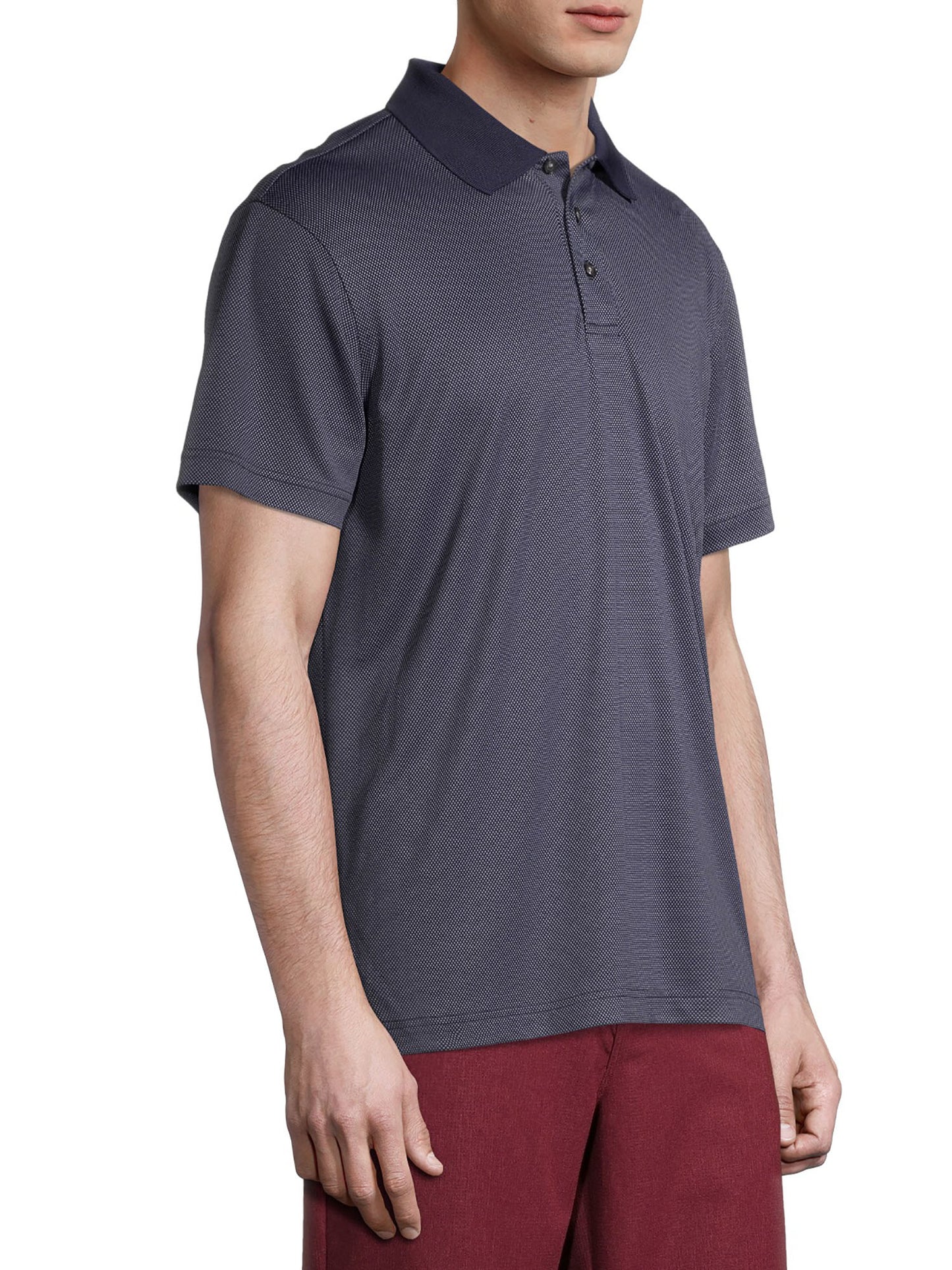 Athlux Men's Short Sleeve Relaxed Fit Polo Pullover Blue Size Medium
