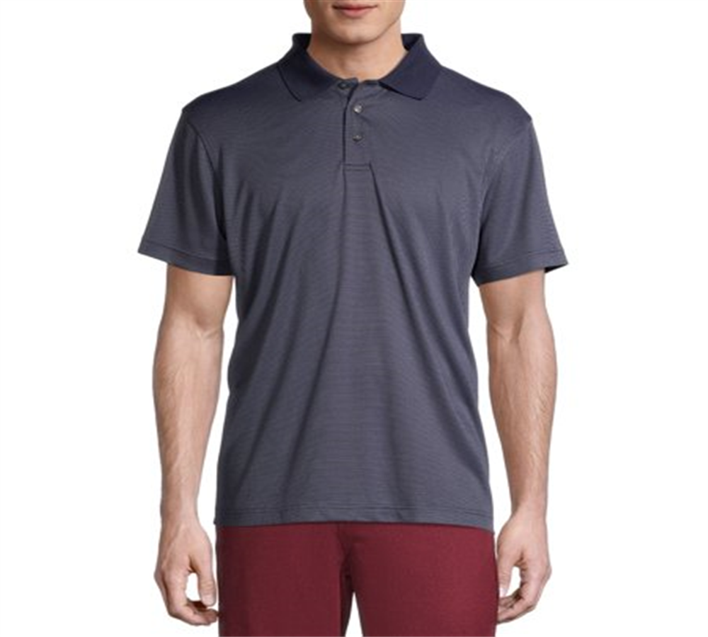 Athlux Men's Short Sleeve Relaxed Fit Polo Pullover Blue Size Medium