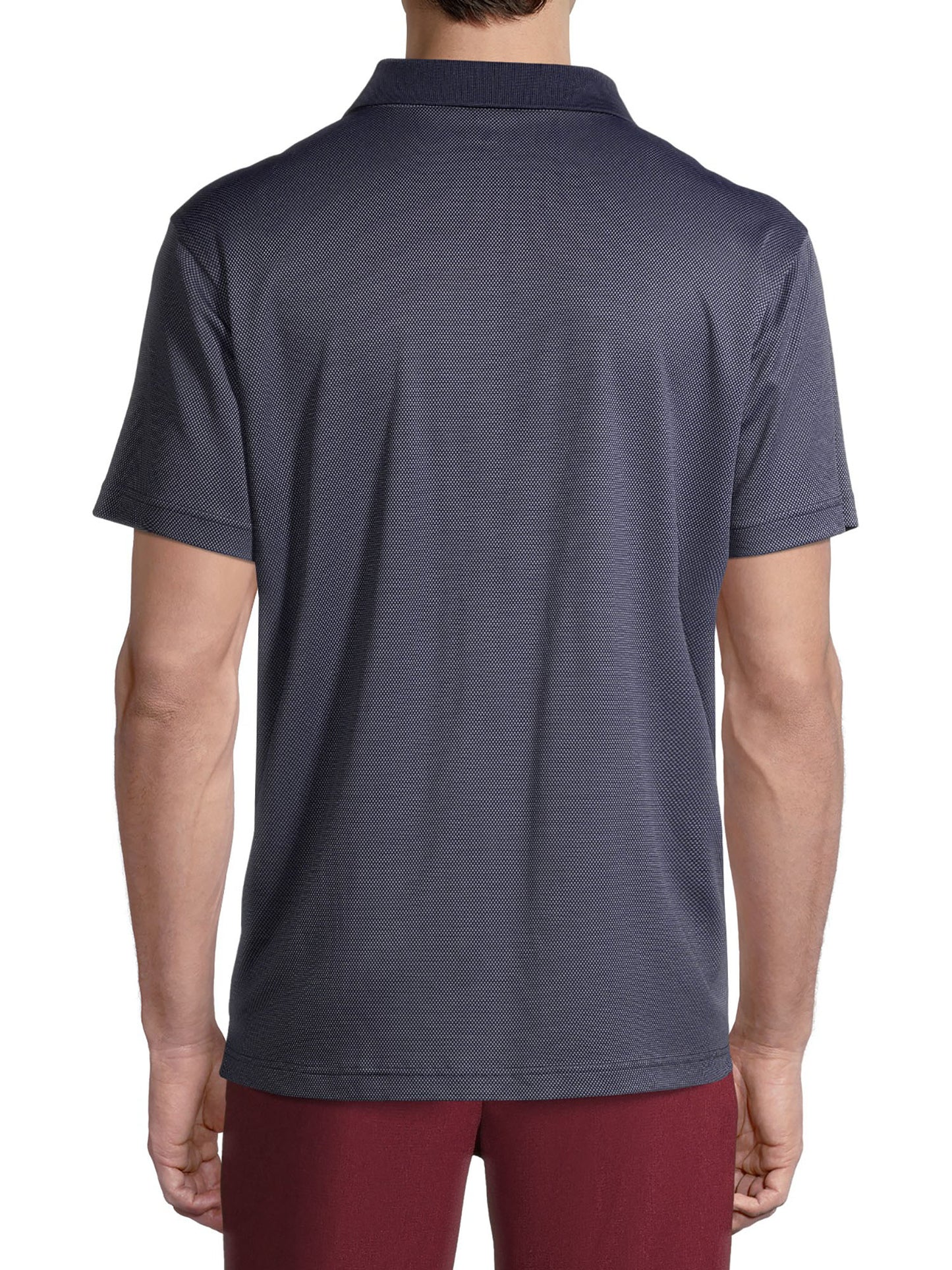 Athlux Men's Short Sleeve Relaxed Fit Polo Pullover Blue Size Medium