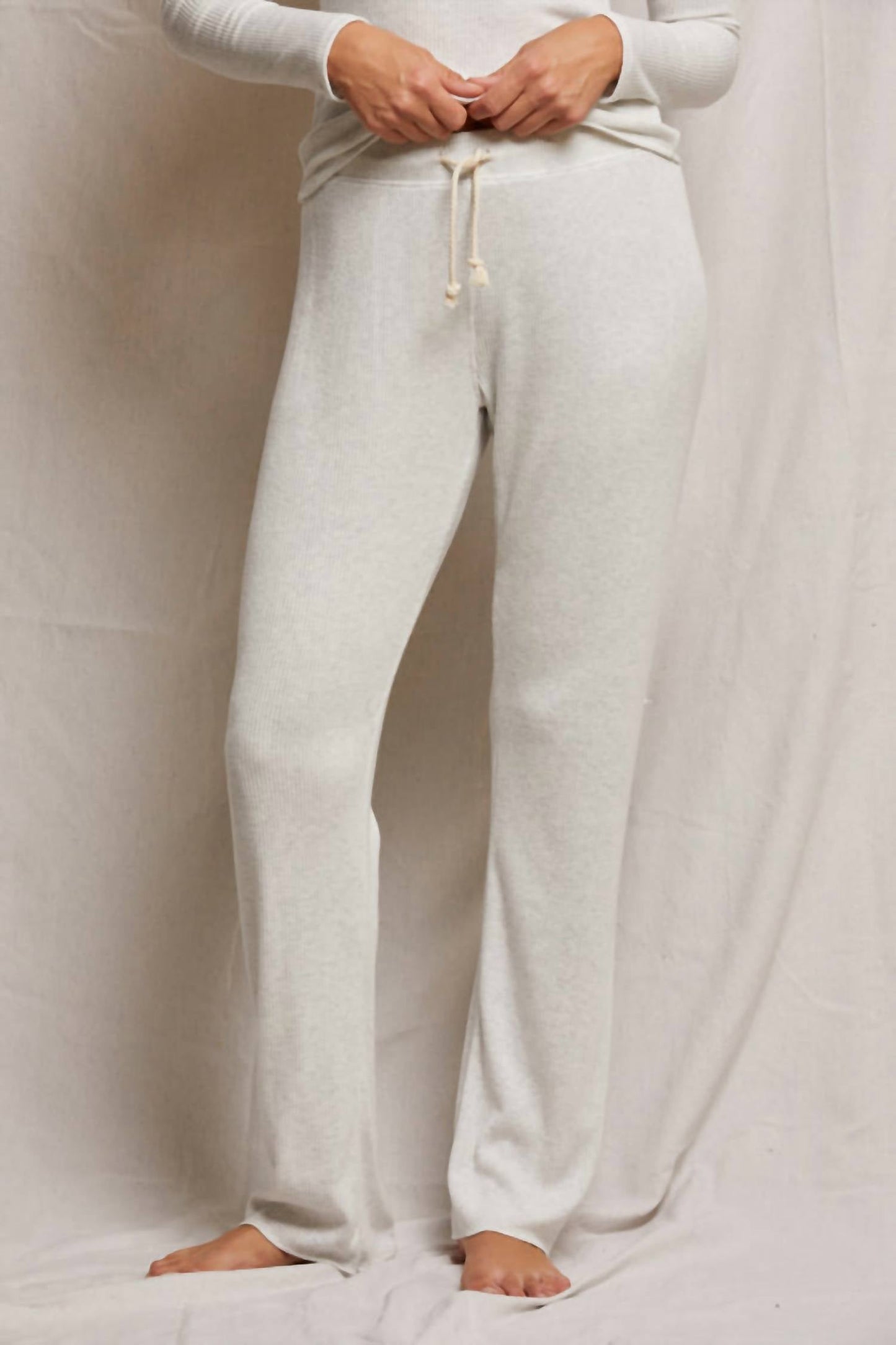 Perfectwhitetee - Leann Sweater Rib Straight Leg Pant