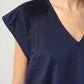 Cotelac - V-neck Cotton-blend Blouse
