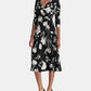 Ralph Lauren Women's Carlyn Floral Print Wear to Work Dress Black Size 18