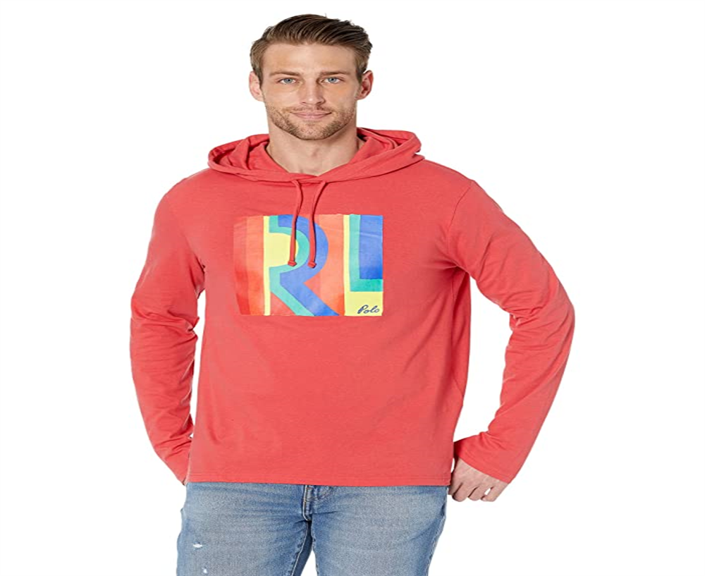 Polo Ralph Lauren Men's Logo Jersey Hooded T-Shirt Red Size X-Large