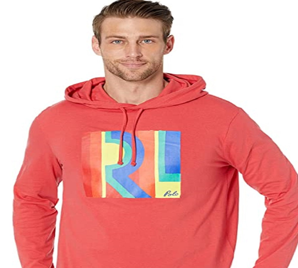 Polo Ralph Lauren Men's Logo Jersey Hooded T-Shirt Red Size X-Large