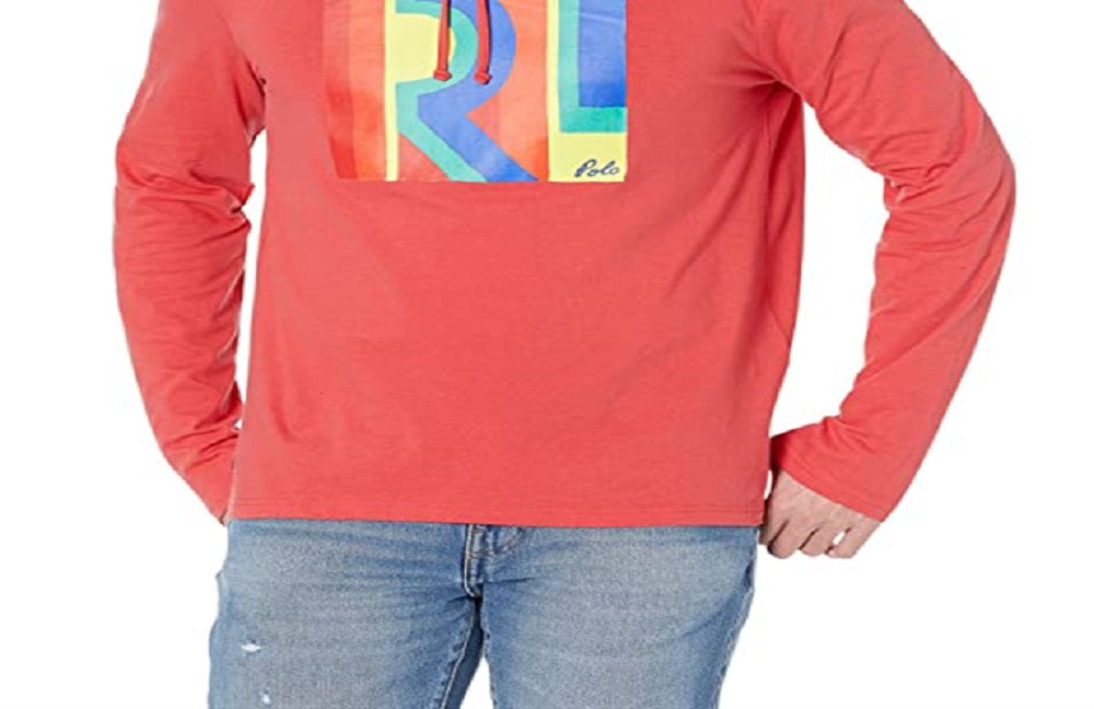 Polo Ralph Lauren Men's Logo Jersey Hooded T-Shirt Red Size X-Large