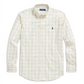 Polo Ralph Lauren Men's Cotton Stretch Poplin Check Classic Fit Button Down Shirt Yellow Size Small