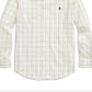Polo Ralph Lauren Men's Cotton Stretch Poplin Check Classic Fit Button Down Shirt Yellow Size Small