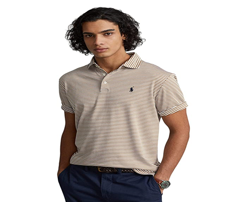 Polo Ralph Lauren Men's Custom Slim Fit Soft Cotton Polo Shirt White Size Large