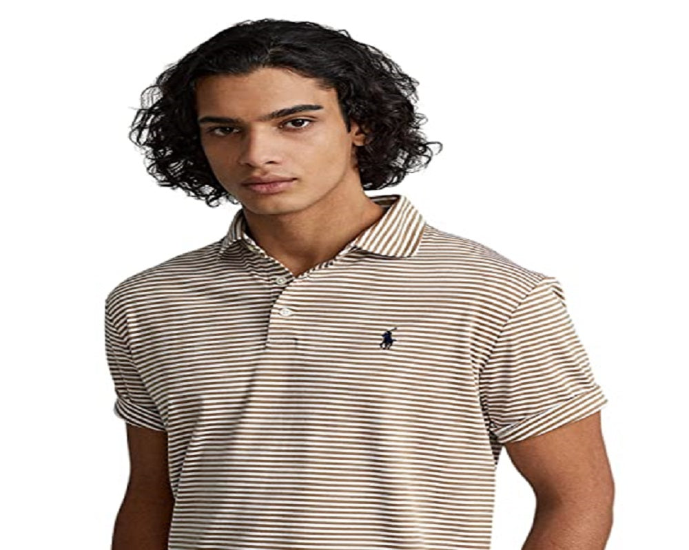 Polo Ralph Lauren Men's Custom Slim Fit Soft Cotton Polo Shirt White Size Large