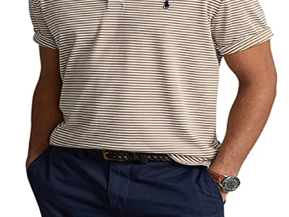 Polo Ralph Lauren Men's Custom Slim Fit Soft Cotton Polo Shirt White Size Large