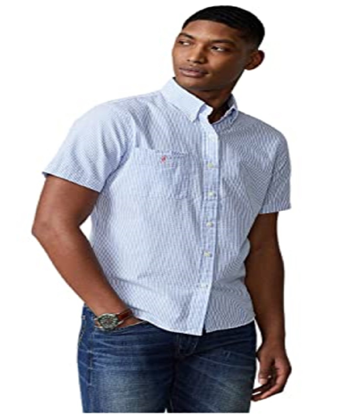 Polo Ralph Lauren Men's Prepster Classic Fit Seersucker Shirt Blue Size X-Large