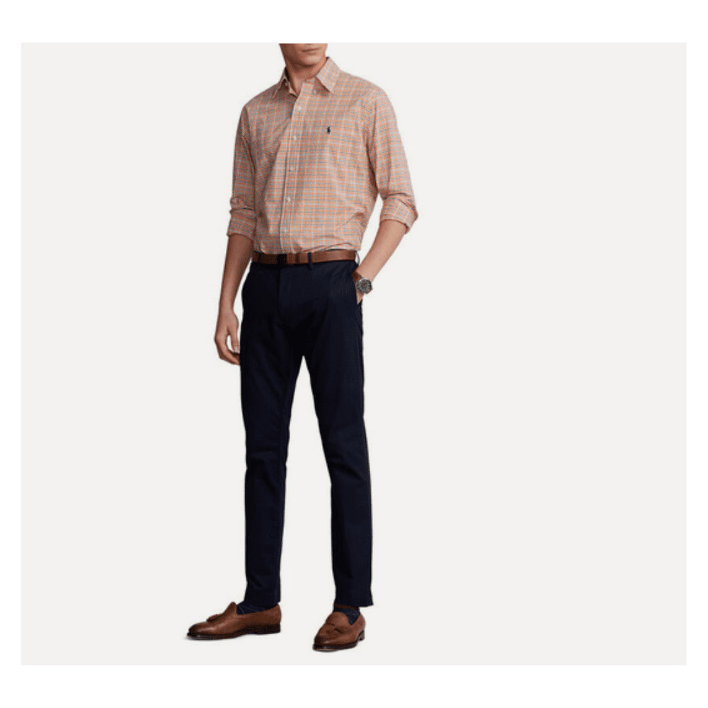 Polo Ralph Lauren Men's Slim Fit Plaid Stretch Poplin Shirt Assorted Size X-Large