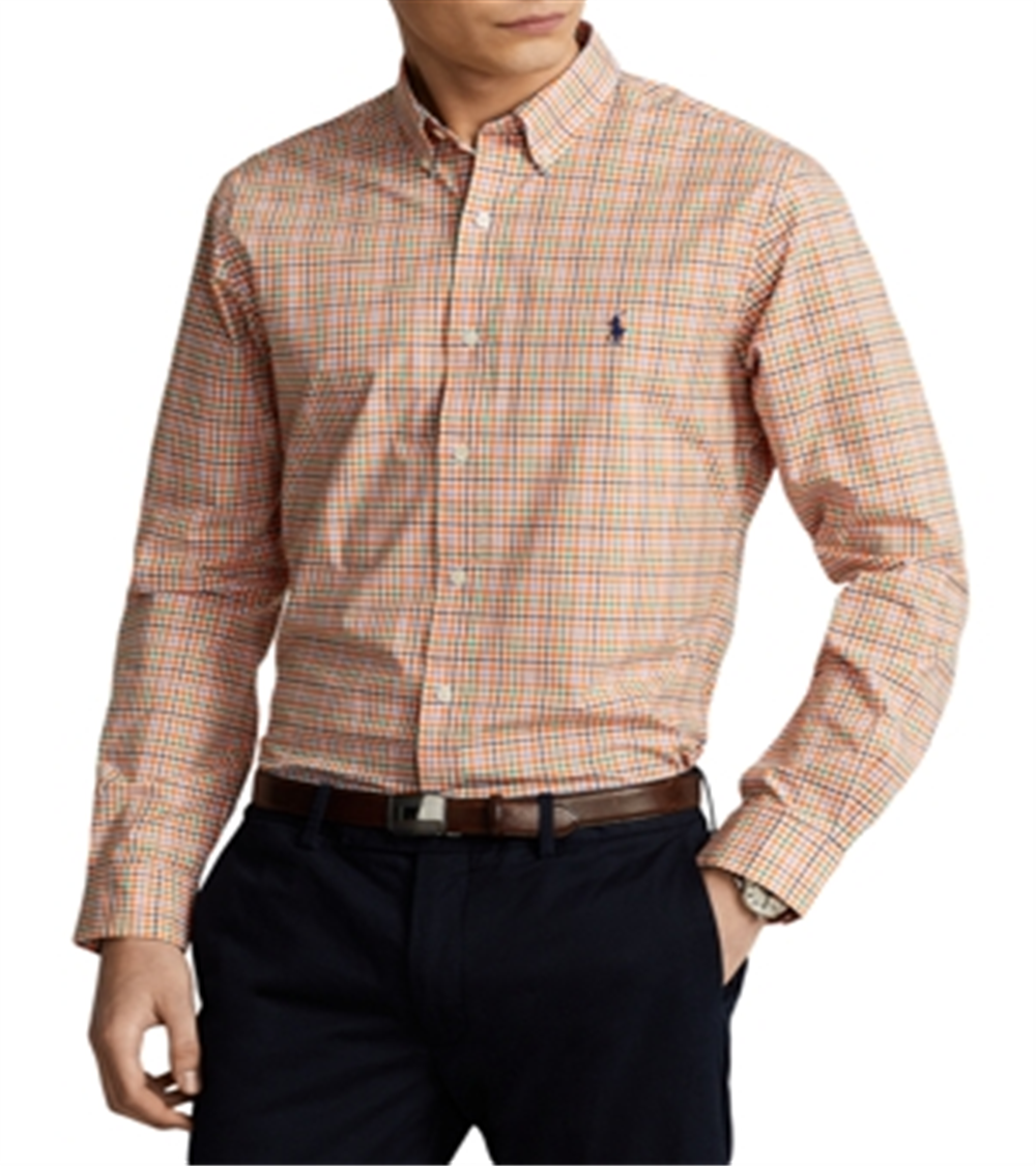 Polo Ralph Lauren Men's Slim Fit Plaid Stretch Poplin Shirt Assorted Size X-Large