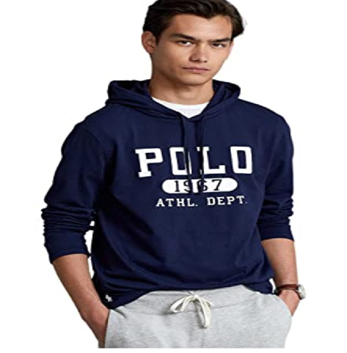 Polo Ralph Lauren Men's Logo Jersey Hooded T-Shirt Blue Size Medium