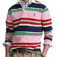 Polo Ralph Lauren Men's Classic Fit Logo Jersey Rugby Shirt Pink Size Large
