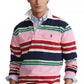 Polo Ralph Lauren Men's Classic Fit Logo Jersey Rugby Shirt Pink Size X-Large