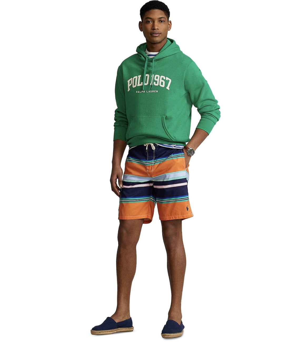 Polo Ralph Lauren Men's Kailua Classic Fit Swim Trunks Orange Size Small