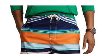 Ralph Lauren Men's Kailua Classic Fit Swim Trunk Orange Size X-Large