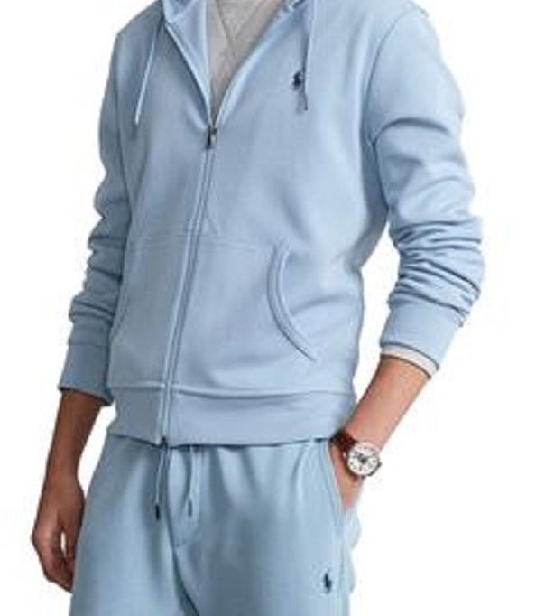 Polo Ralph Lauren Men's Double Knit Tech Fleece Hoodie Blue Size Large