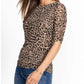 Johnny Was - RUCHED SLEEVE MESH TOP
