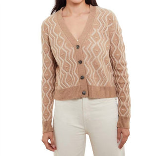 &Isla - Maeve Plaited Cable V-neck Cardigan
