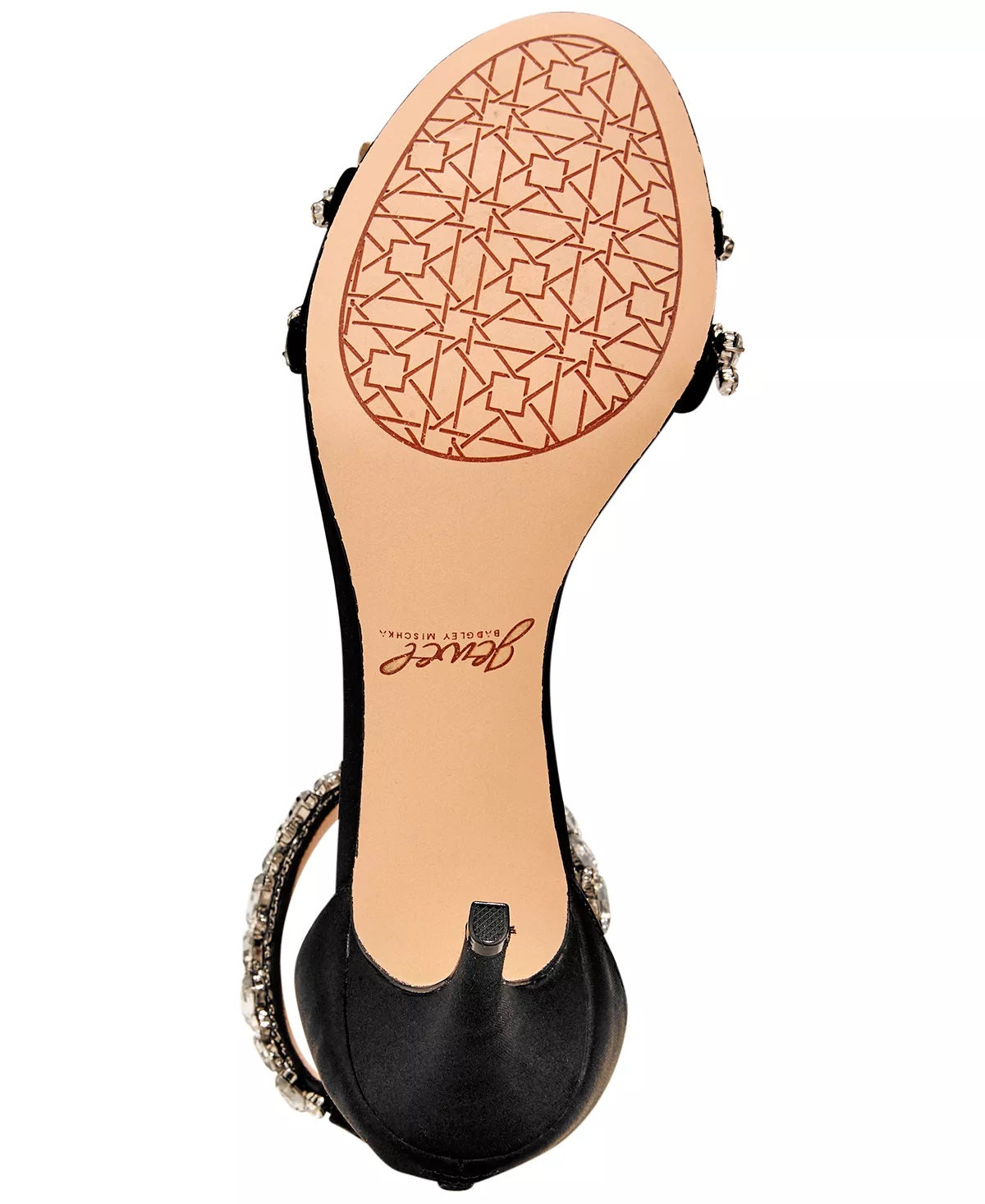 Badgley Mischka Women's Caroline Embellished Ankle Strap Evening Sandals Black Size 10 M