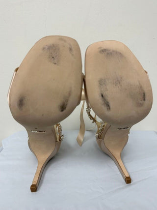 Badgley Mischka Women's Tracy Rhinestone Ribbon Heeled Sandals Pink Size 8 M