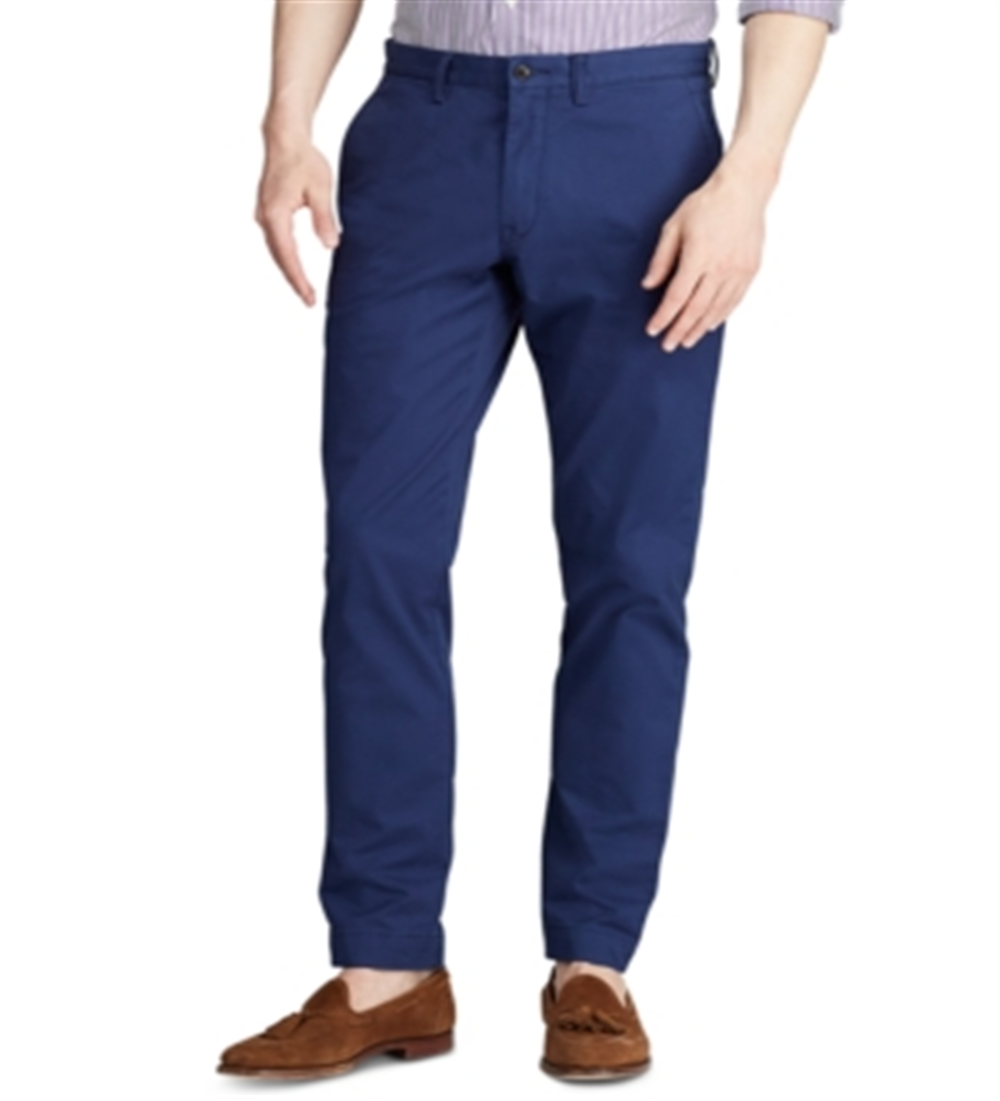 Ralph Lauren Men's Big & Tall Stretch Classic Fit Chino Pants Blue Size 44X32