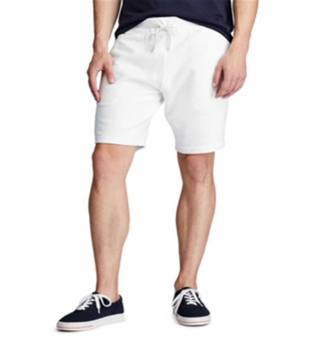 Polo Ralph Lauren Men's Cotton Blend Fleece Shorts White Size Medium