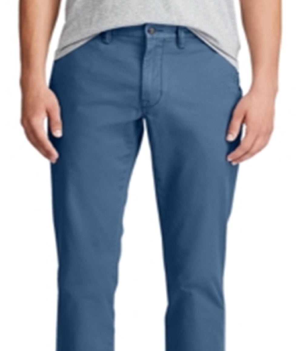 Polo Ralph Lauren Men's Slim Fit Stretch Cotton Chino Pants Blue Size 36X32